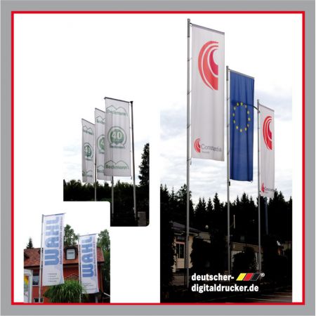 Werbefahne bedruckt Flagge 120 x 300 cm Fahnen D Flagge drucken Stoffbanner 
